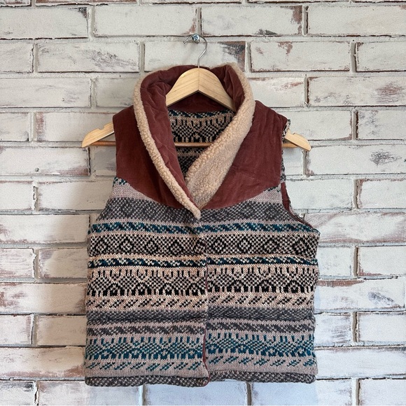 Free People boho reversible corduroy vest - Picture 2 of 8